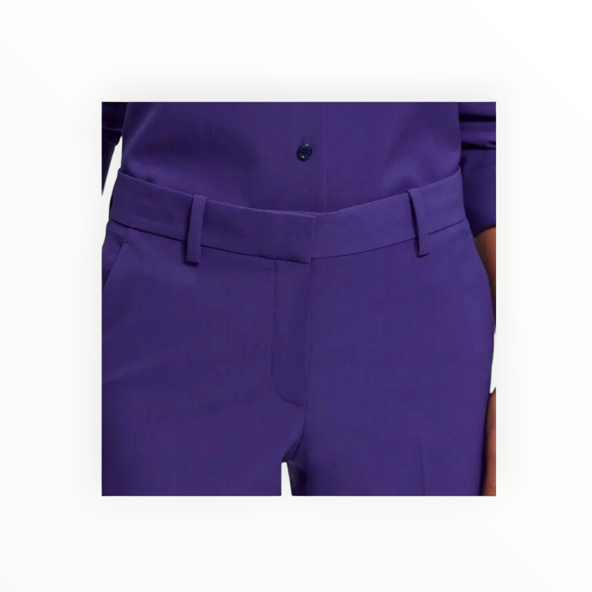 Theory Treeca Cropped Wool Pants - Blue Iris