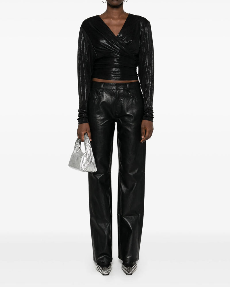 IRO Ojalie Lurex Blouse - Black