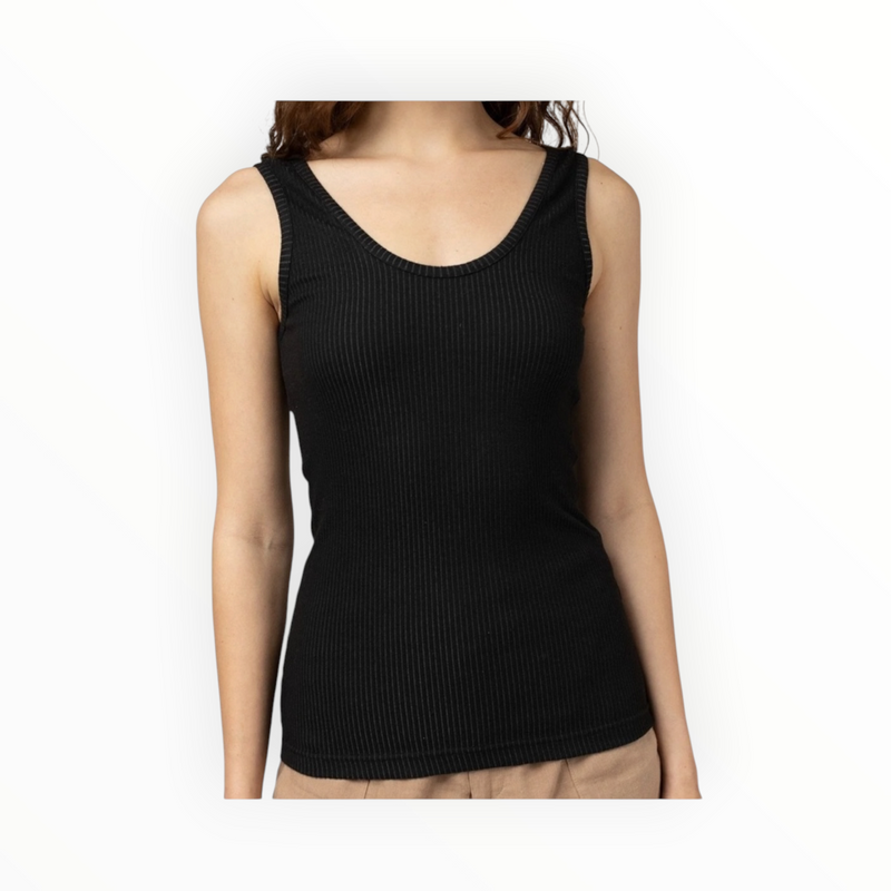 Mof Red Aline Tank - Black