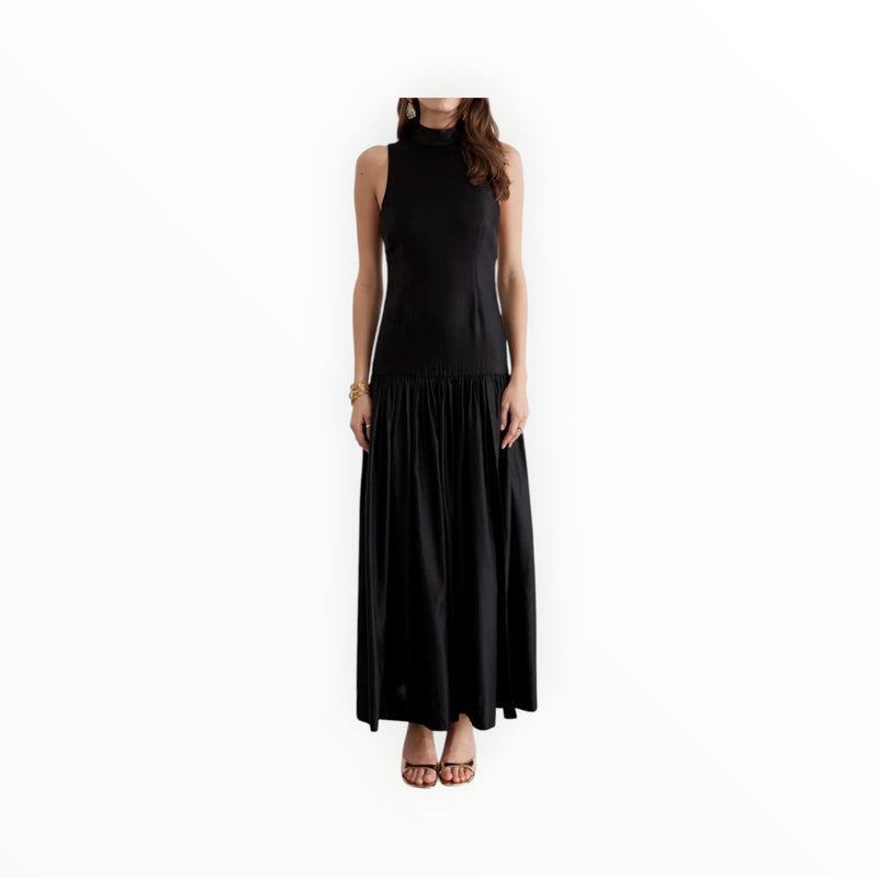 AQUA BLÚ Alina Maxi Dress - Foncé
