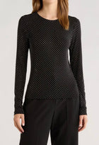 Frame The Rhinestone Jersey Top - Black