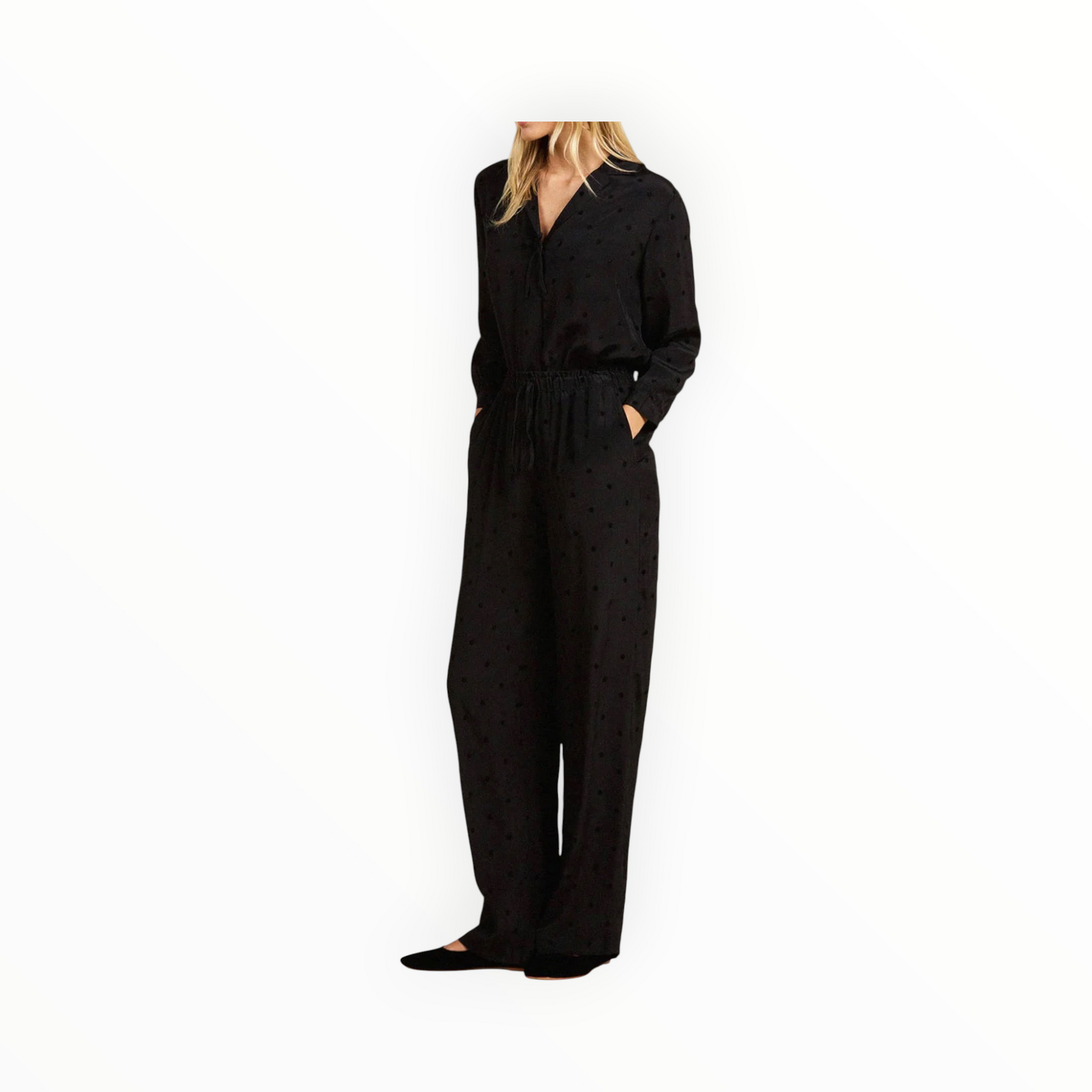 Trovata Yvonne Blouse - Black Polka Dot