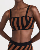 STAUD Zola Top - Brown Multi