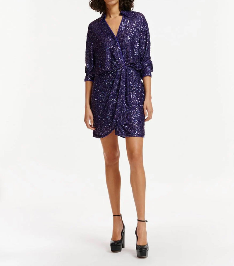 Essentiel Antwerp Entire Sequin Dress - Indigo/Night Reflection