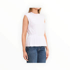 Michael Stars Rochel Peplum Tank - White