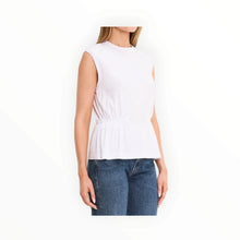Michael Stars Rochel Peplum Tank - White