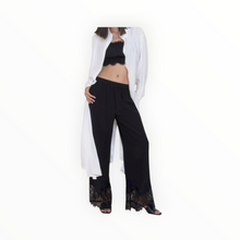 Gold Hawk Claudette Lace Silk Pants - Dark Grey