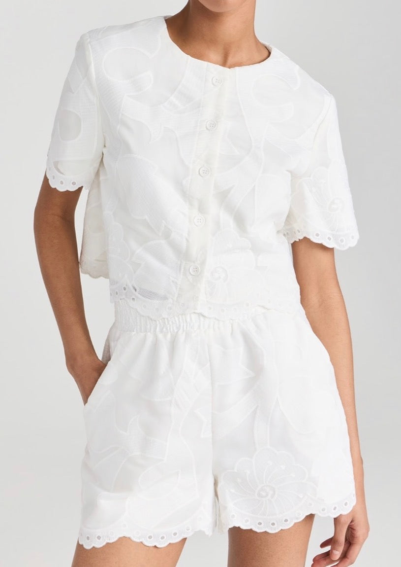 Amanda Uprichard Finley Top - White