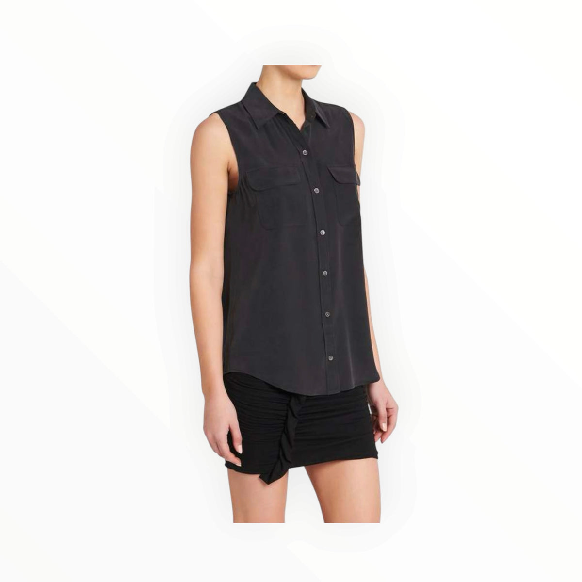 Equipment Sleeveless Slim Signature - True Black