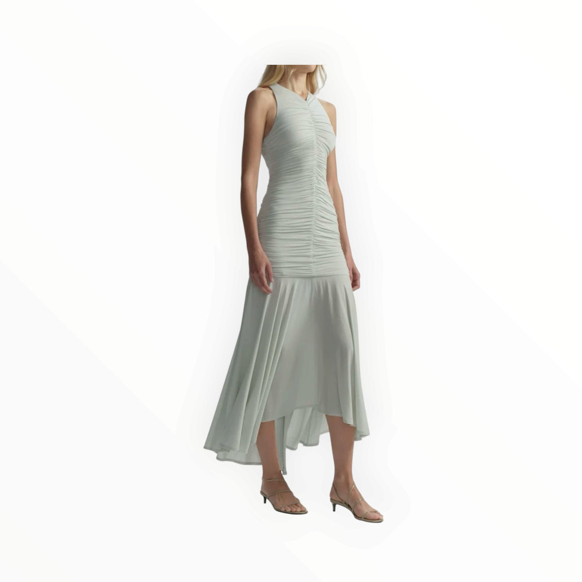 A.L.C. Ayla Ruched Knit Midi Dress - Pale Mint