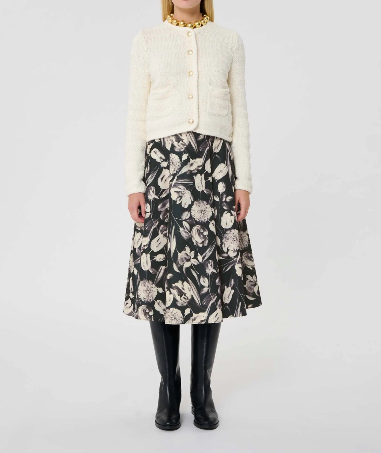 Tara Jarmon Joe Skirt - Black/Ecru