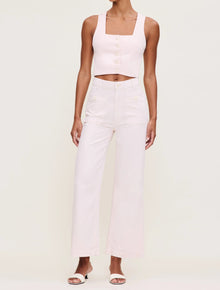 DL1961 Hepburn High Rise Wide Leg Jeans - Primrose Pink