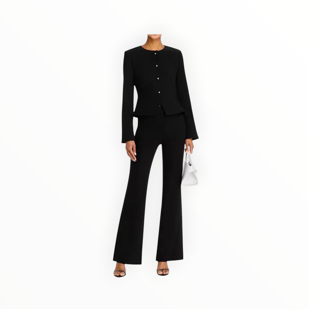Derek Lam 10 Crosby Dawson Flare Trousers - Black