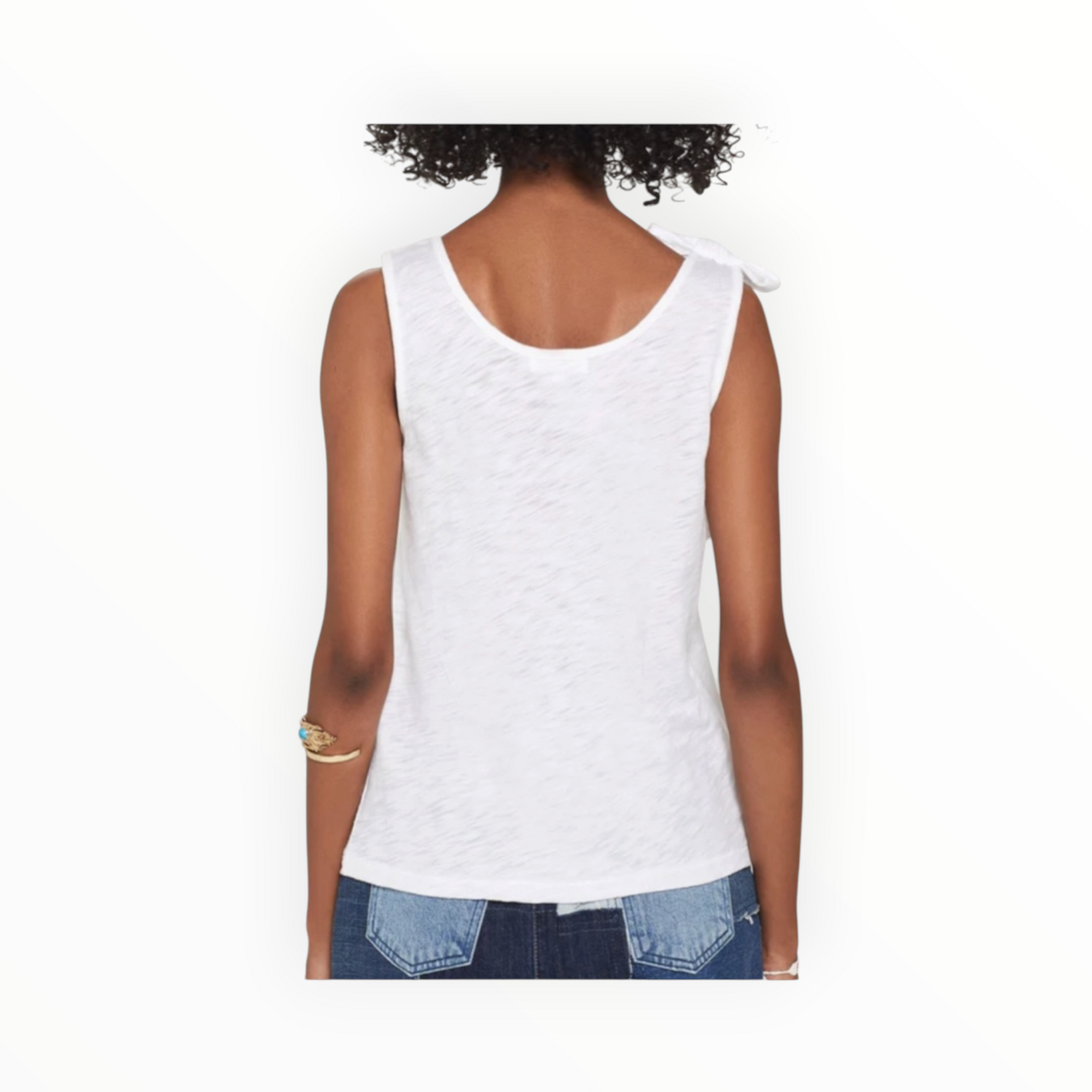 Goldie LeWinter Bow Top - White