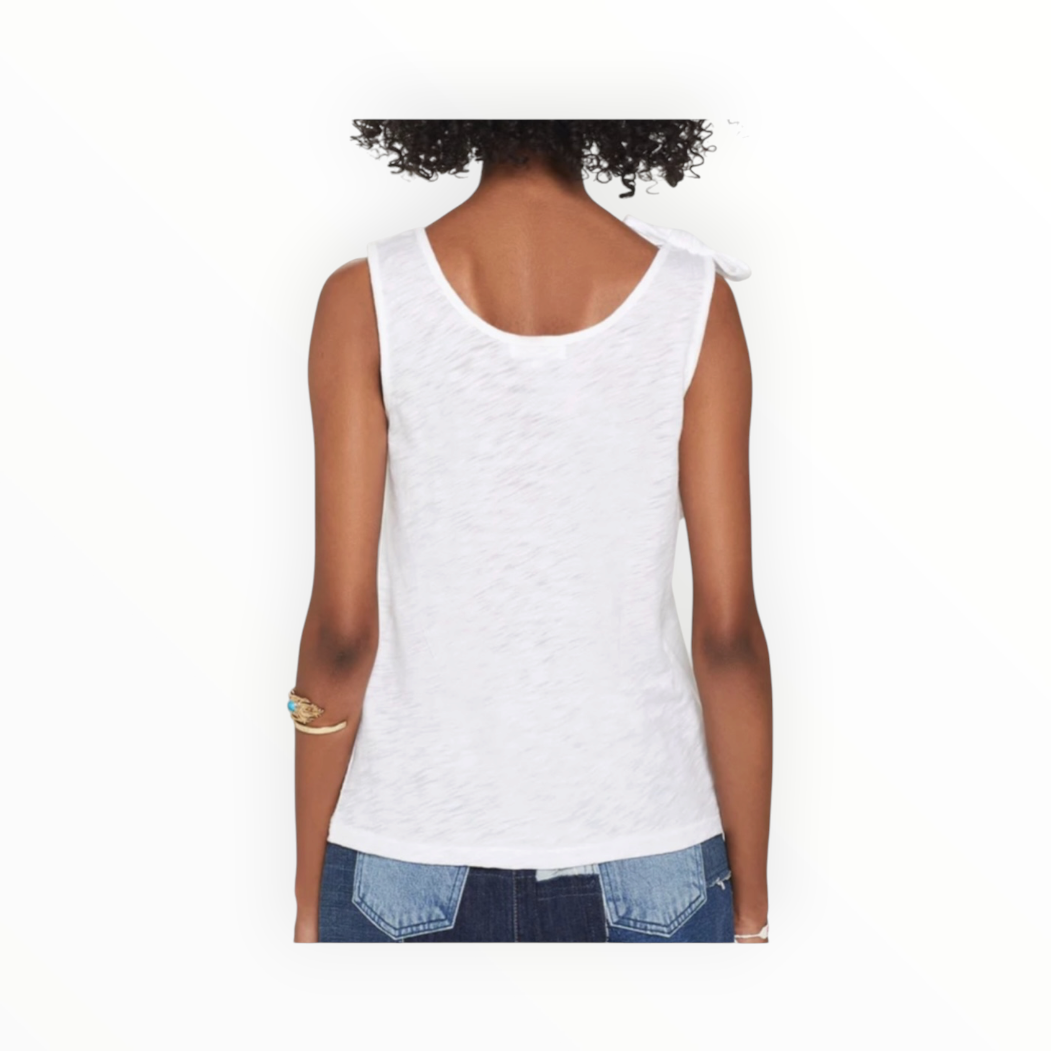 Goldie LeWinter Bow Top - White