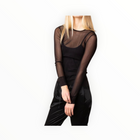 Brazeau Tricot Tulle T-Shirt - Black