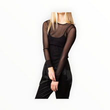 Brazeau Tricot Tulle T-Shirt - Black