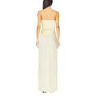 A.L.C. Layla Strapless Pleated Gown - Light Canary