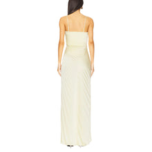A.L.C. Layla Strapless Pleated Gown - Light Canary