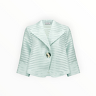 Joseph Ribkoff Shadow Stripe Swing Jacket W/Lapel Style - Pistachio