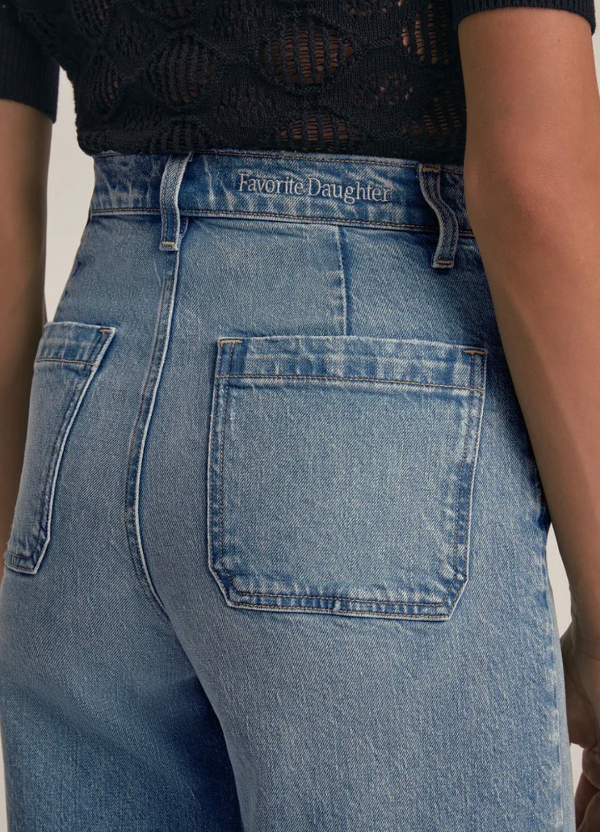 Favorite Daughter Mischa Super High Rise Wide Leg Crop - Santa Barbara