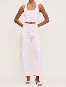 DL1961 Hepburn High Rise Wide Leg Jeans - Primrose Pink