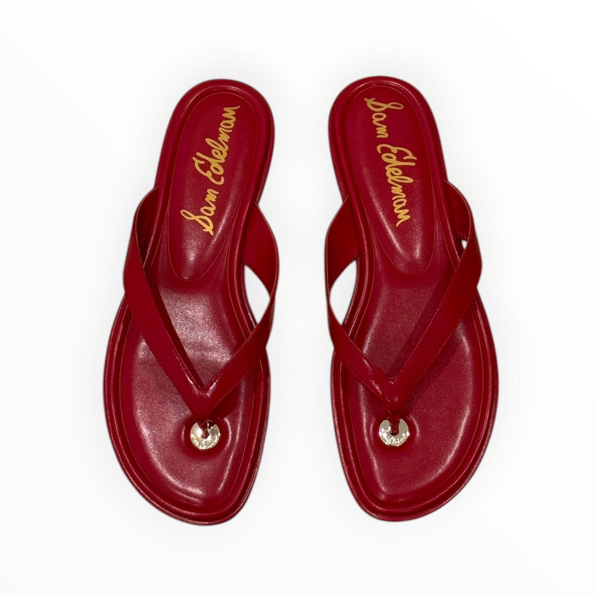 Sam Edelman Remi Leather Flip Flop - Red