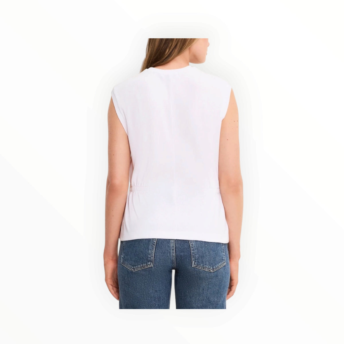 Michael Stars Rochel Peplum Tank - White