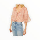 MISA Lindsay Top - Dusty Rose Python