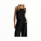 Z Supply Sloane Linen Cropped Tank - Black