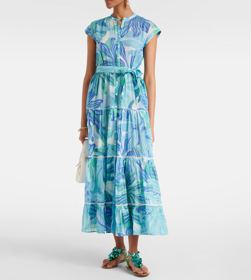 Poupette St. Barth Kora Dress - Blue Seaweed