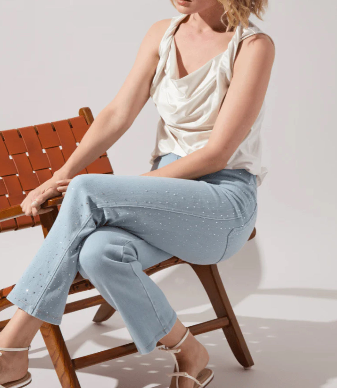 Lyssé Crystal Embellished Ankle Babyboot (27" Inseam)