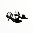 Lola Cruz Cynthia Velvet Heels 65 With Bow - Black