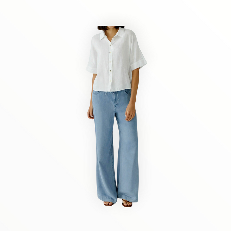Oui THE Palazzo Jeans - Dark Blue