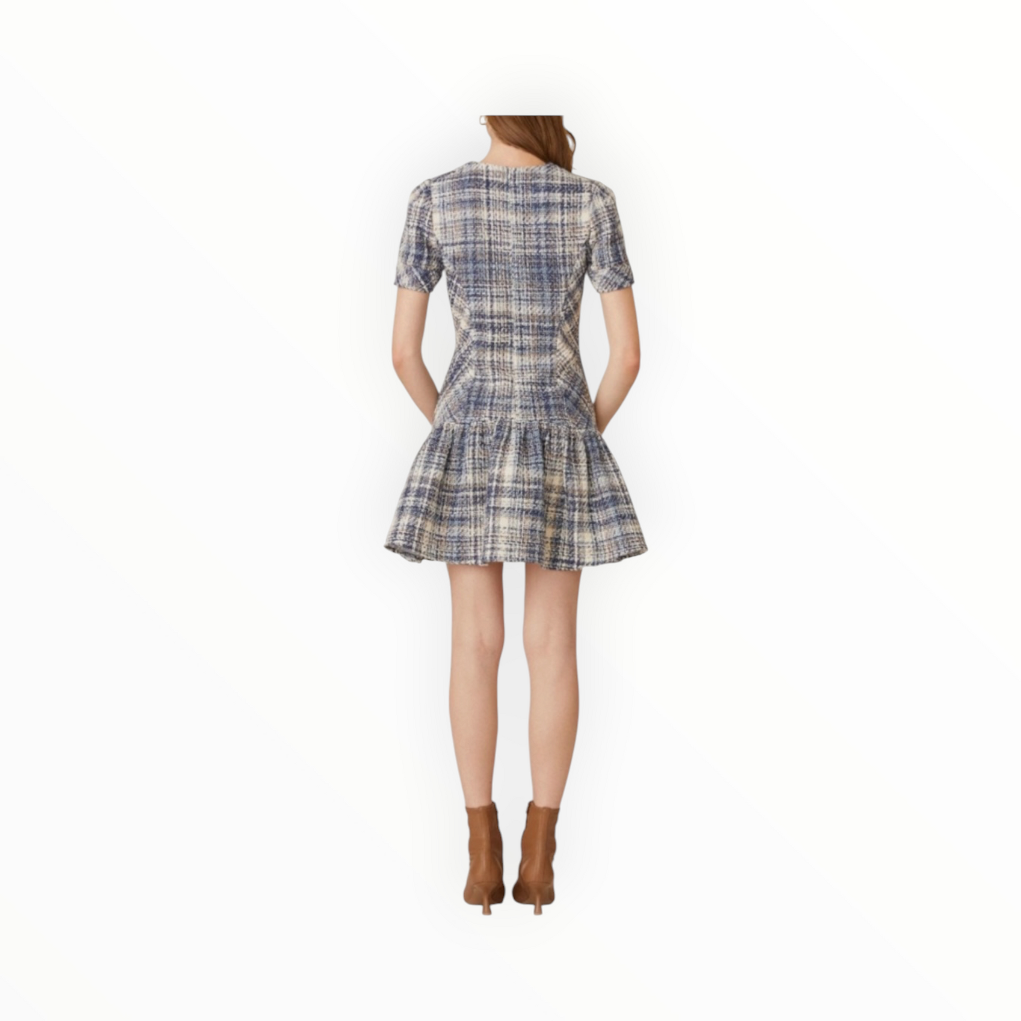Shoshanna Eleanor Dress - Celeste Blue/Ivory