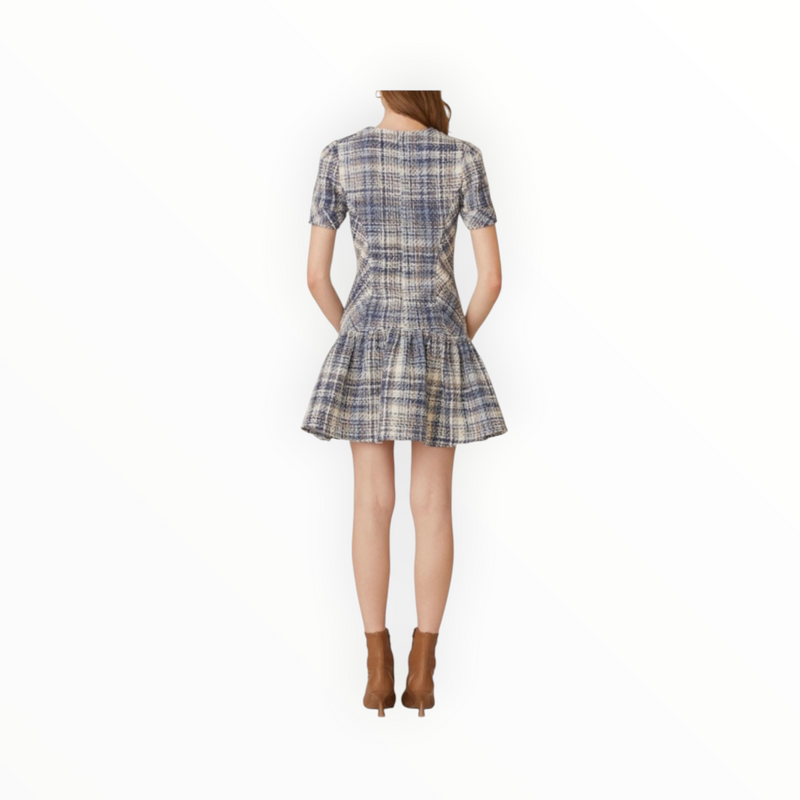 Shoshanna Eleanor Dress - Celeste Blue/Ivory