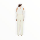 SIMKHAI Novia Pleated Straight Leg Pant - Eggshell