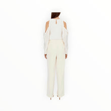 SIMKHAI Novia Pleated Straight Leg Pant - Eggshell