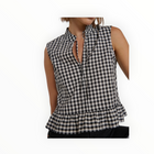 Nation Ltd Dana Tank - Black Cream Gingham