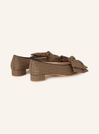 Loeffler Randall Noa Gingham Bow Flat - Brown/Black