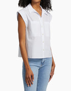 Frame The Seersucker Leisure Shirt - Light Chambray Multi