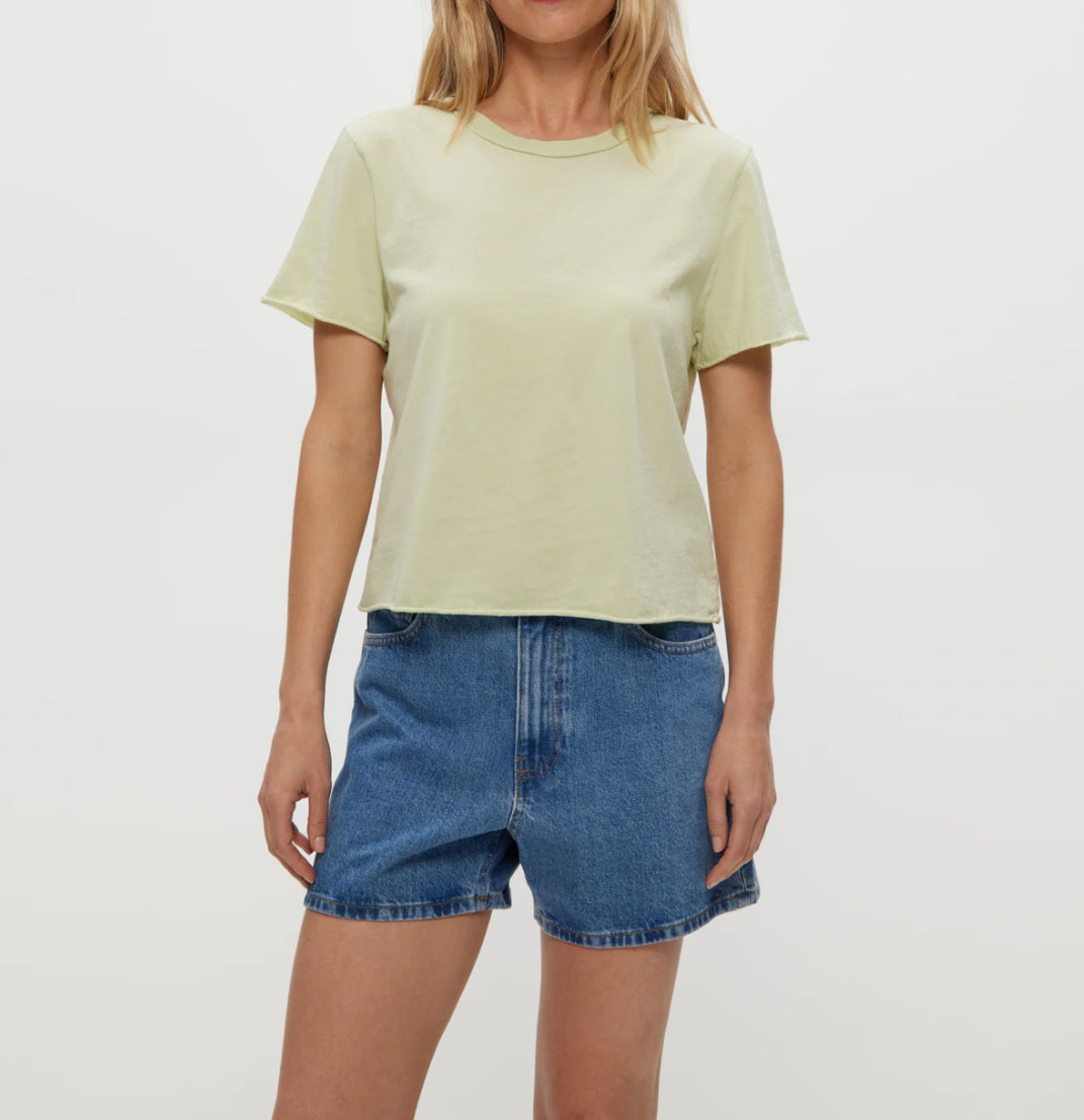 Michael Stars Jackie Crewneck Tee - Celery