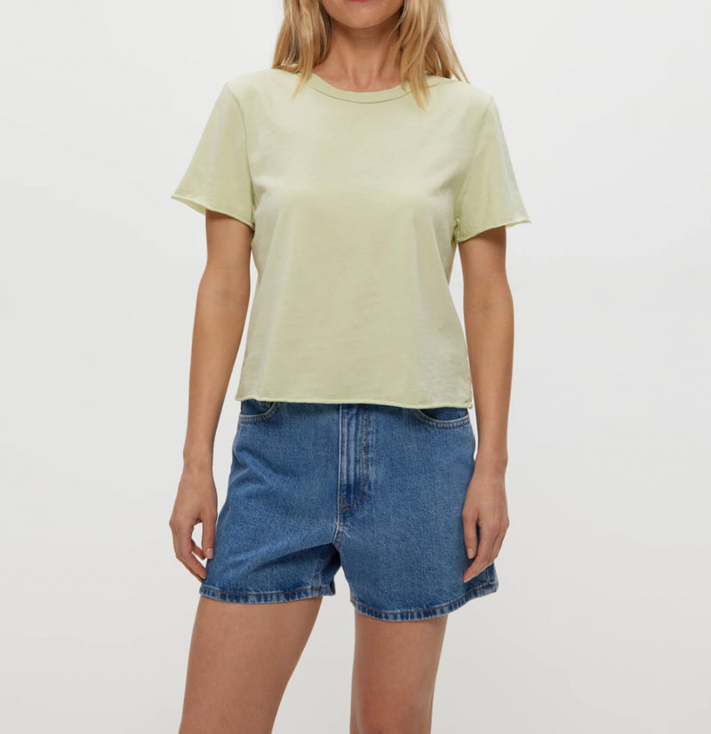 Michael Stars Jackie Crewneck Tee - Celery