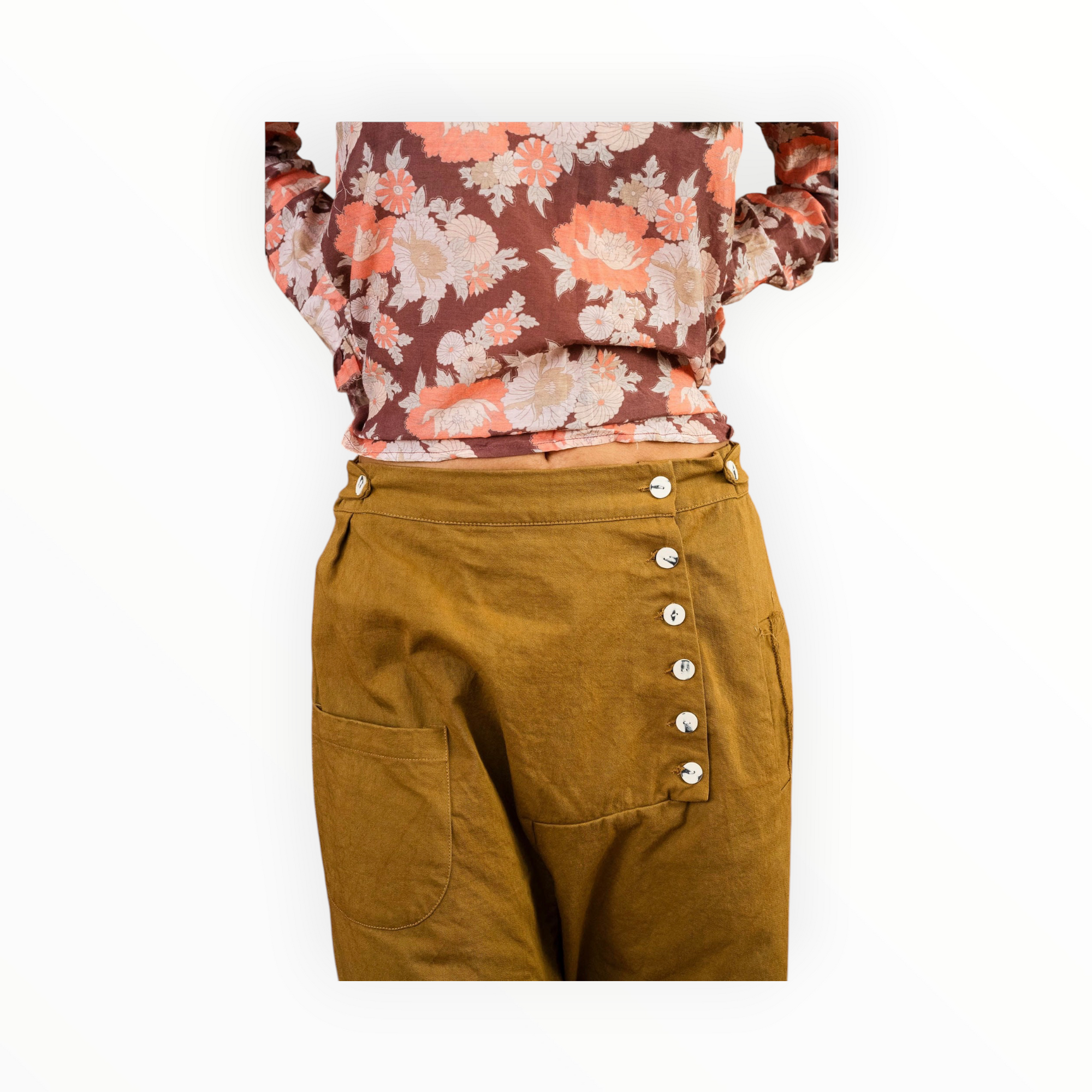 sula Tin Pants Cotton Twill - Tobacco