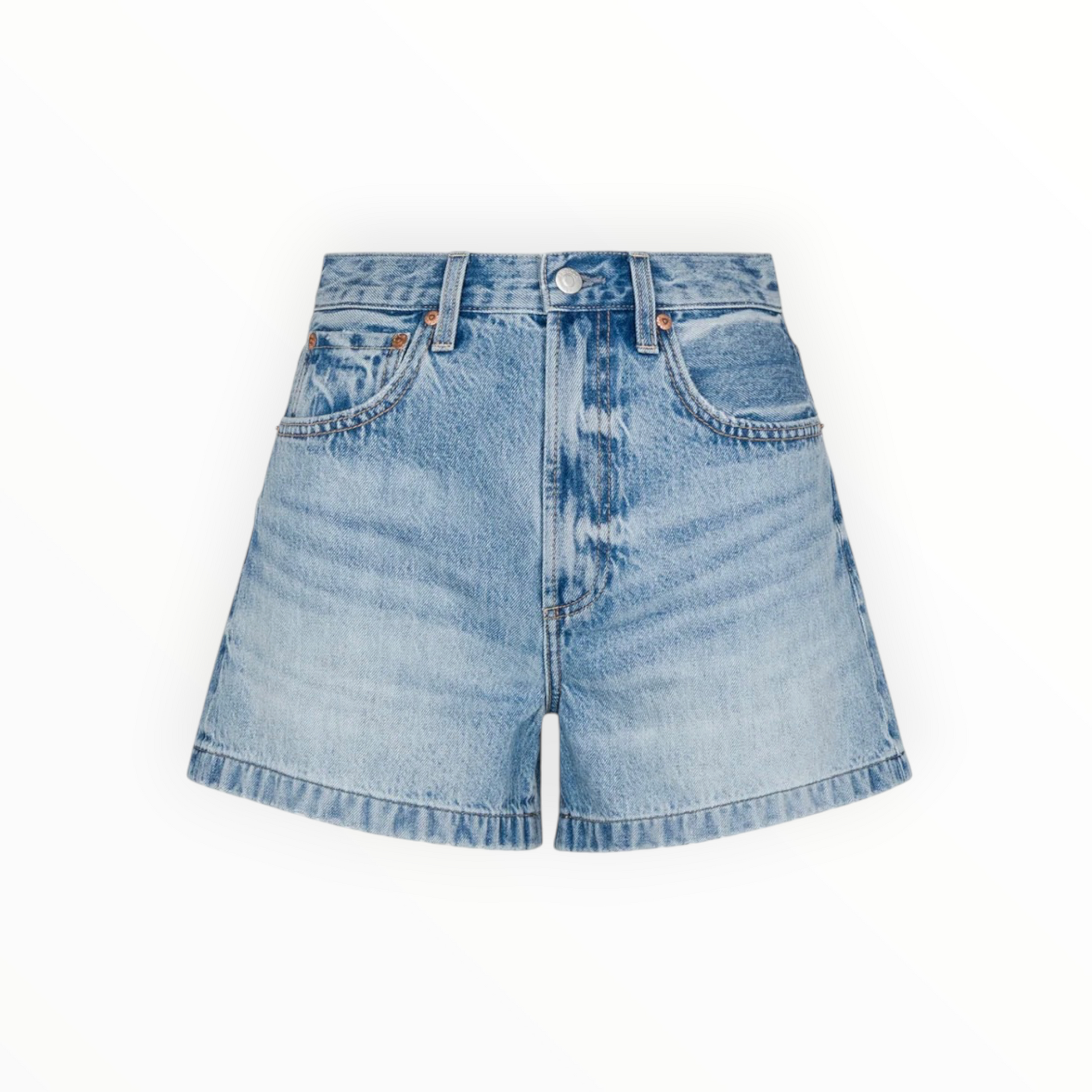 Pistola Saige High Rise A-Line Shorts - French Riviera