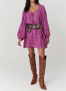 SPELL Serendipity Lace Tunic Dress - Orchid