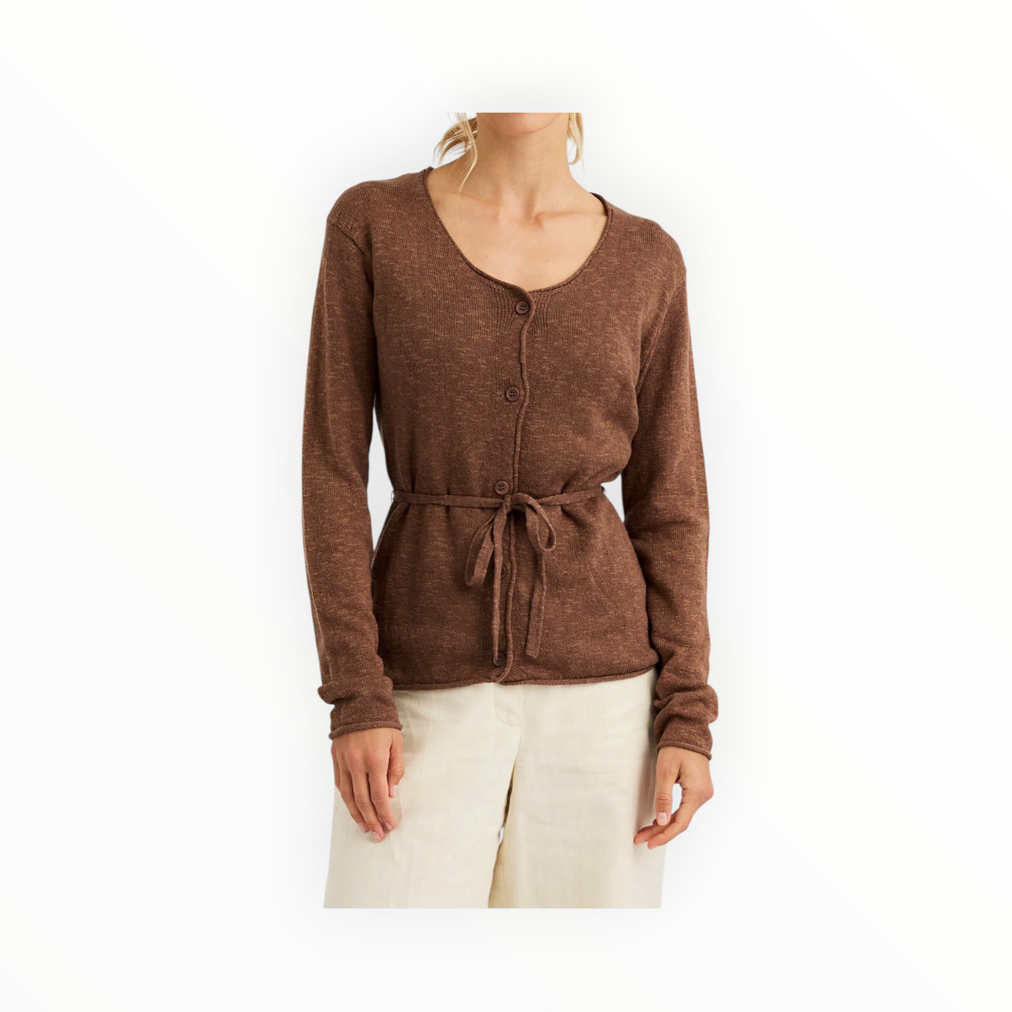 One Grey Day Romi Cardigan - Saddle