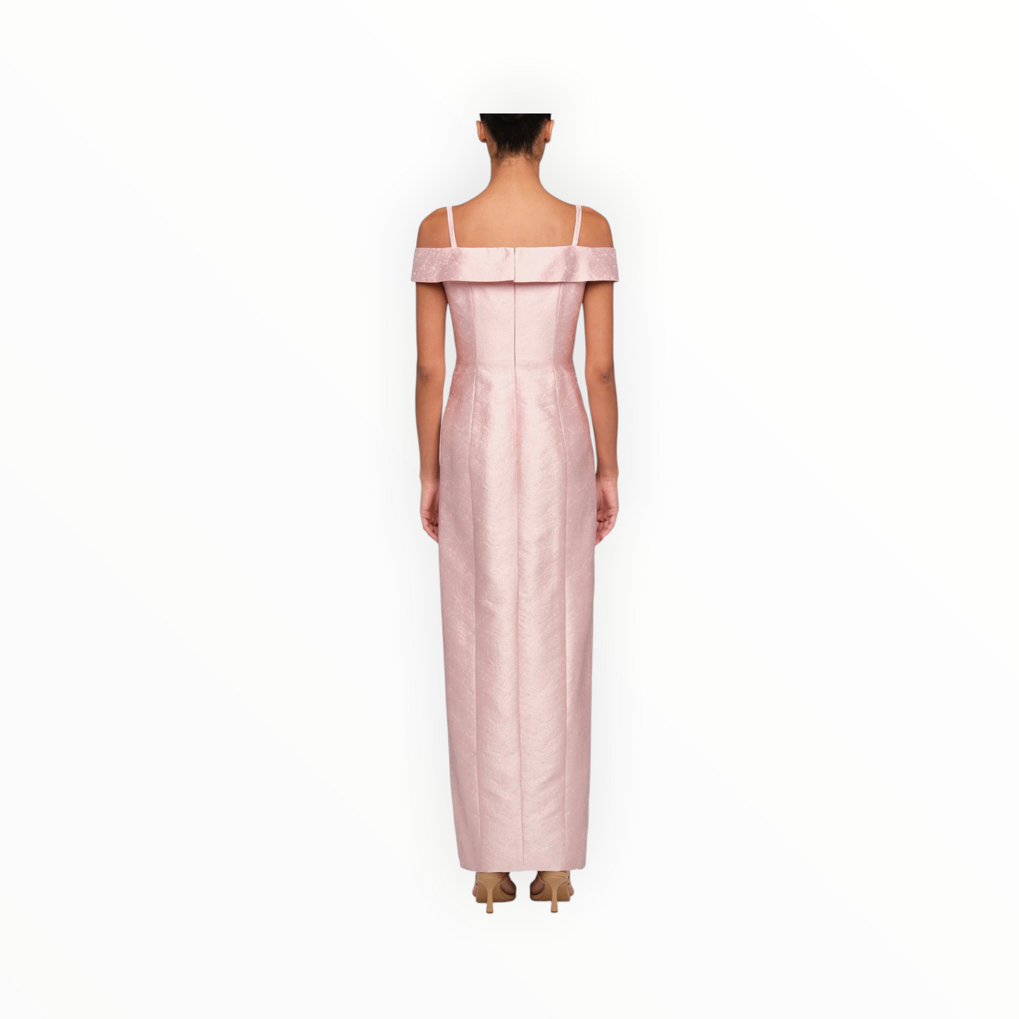 Kay Unger Edith Column Gown - Ballet Pink