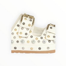 Saint G Emily Studded Double Buckle Sandal - White