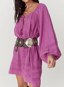 SPELL Serendipity Lace Tunic Dress - Orchid